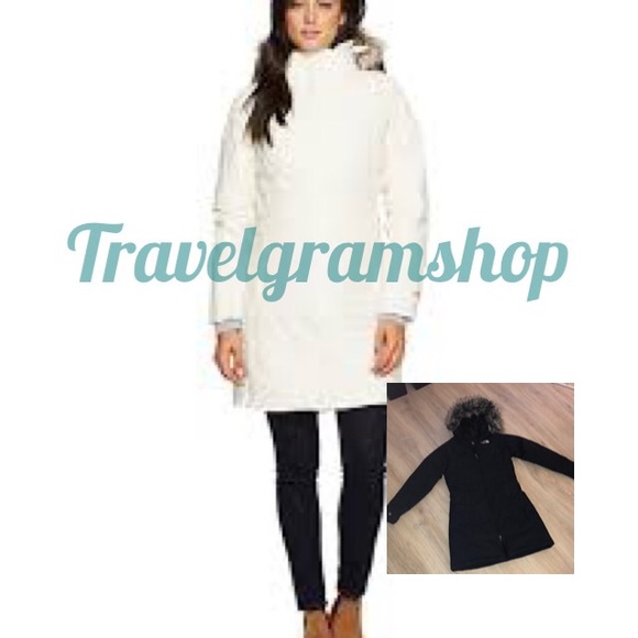 NORTH FACE WATERPROOF BLACK  TRICLIMATE FUR BLACK PARKA HYVENT - Picture 1 of 14